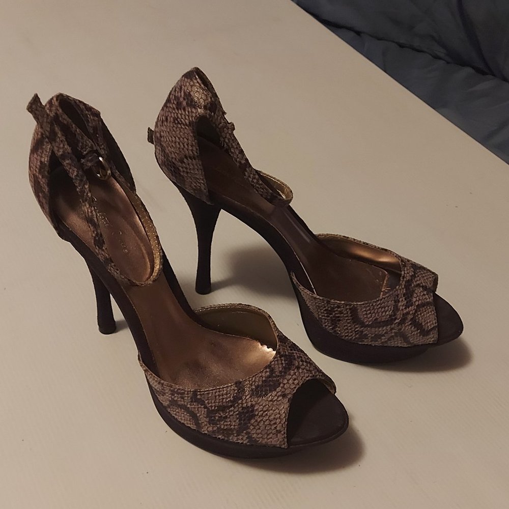 Snake print platforms